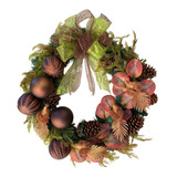 Guirlanda De Natal Marrom Pássaros Decoração Natalina 50cm