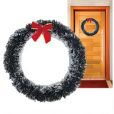 Guirlanda Natalina Decoração Natal Para Porta 30cm/nevado