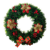 Guirlanda Natalina Enfeite Decorativa Porta Natal Poinsétia