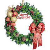 Guirlanda Natalina Vermelha Christmas 70cm Natal Exclusivo