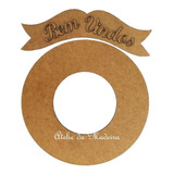 Guirlanda Redonda 30cm Placa Banner Bem Vindos - 10 Kits
