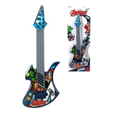 Guitarra Acústica Infantil De Brinquedo Vingadores - Etitoys Cor Colorido