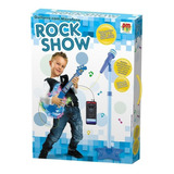 Guitarra Com Microfone Dm Toys Azul