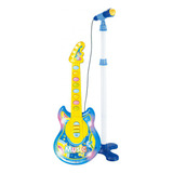 Guitarra E Microfone Infantil Som Luz