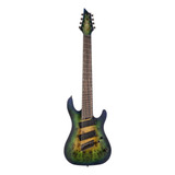 Guitarra Elétrica Cort Kx Series Kx508 Multi Scale Ii De Choupo/okoume 2022 Mariana Blue Burst Com Diapasão De Ébano De Macassar