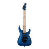 Guitarra Elétrica De Mogno Azul Transparente