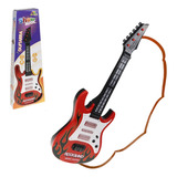 Guitarra Elétrica Infantil Brinquedo Luz E Som Violão Musica