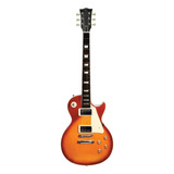 Guitarra Elétrica Michael Lp Michael Strike Gm750n Les Paul De Tília Vintage Sunburst Com Diapasão De Granadillo Preto