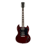 Guitarra Elétrica Michael Sg Gm850n De Tília Wine Red Com Diapasão De Ébano