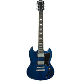 Guitarra Elétrica Sg De Madeira Maciça Thomaz Teg 340 Azul Orientação Da Mão Destro