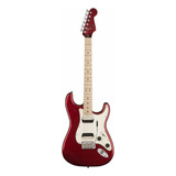 Guitarra Elétrica Squier By Fender Contemporary. Stratocaster Hh De Choupo Dark Metallic Red Brilhante Com Diapasão De Bordo