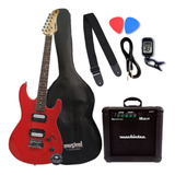 Guitarra Elétrica Stratocaster Waldman Kit Com Amplificador
