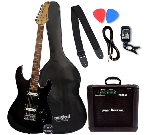Guitarra Elétrica Stratocaster Waldman Kit Completo Oferta!
