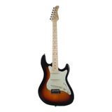 Guitarra Elétrica Strinberg Sts Series Sts100 Stratocaster De Tília Sunburst Brilhante Com Diapasão De Bordo