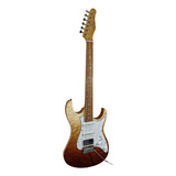 Guitarra Elétrica Tagima Classic Series Stella Dw De Bordo/mogno 2021 Transparent Brown Fade Com Diapasão De Pau-rosa
