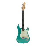 Guitarra Elétrica Tagima Tw Series Tg-500 De Tília Metallic Surf Green Com Diapasão De Madeira Técnica