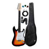 Guitarra Giannini G-100 Sunburst 3ts/wh Strato Kit Capa Cabo