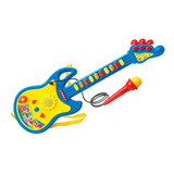 Guitarra Infantil E Microfone Musical Educativo
