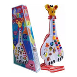 Guitarra Infantil Girafa Colorida Com Som