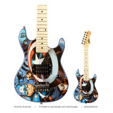 Guitarra Infantil Kids Capitão América Marvel Gmc-k2 Phx