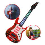 Guitarra Infantil Musical Rockstar Led Brinquedo