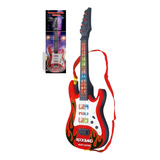 Guitarra Infantil Premium Luz Som Brinquedo Com Alça Menino