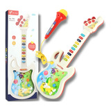 Guitarra Musical Piano Infantil Criança Luzes Musica Teclado