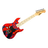 Guitarra Phx Marvel Infantil Criança Spider Man Homem Aranha