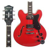 Guitarra Semi Acústica Strinberg Shs300 Vermelha