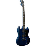 Guitarra Sg Thomaz Teg340 Azul Com
