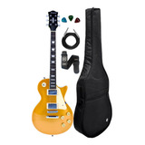 Guitarra Strinberg Les Paul Gold Lps230 + Kit Capa Luxo Cabo