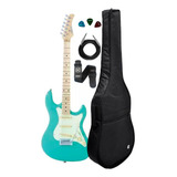 Guitarra Strinberg Sts100 Sg Surfgreen + Kit Capa Luxo Cabo