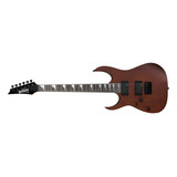 Guitarra Super Strato Ibanez Grg 121 Dxl Canhota Walnut Flat Material Do Diapasão White Sharktooth Orientação Da Mão Canhoto
