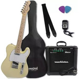 Guitarra Telecaster Strinberg Tc120s Branca + Kit Completo