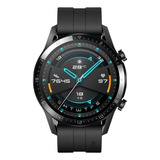 Huawei Watch Gt 2 Tela De 1.39 Com Pulseira De Fluoroelastómero Cor Matte Black Y Caixa Color Black Stainless Steel