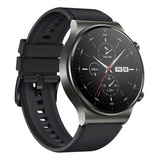 Huawei Watch Gt 2 Tela De 42mm Com Pulseira De Fluoroelastómero Cor Night Black Y Caixa Color Stainless Steel