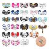  Huquary 27 Peças Pulseira De Couro Pu Trançado Vintage Mult