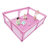  Imp Cercado Baby Chiqueirinho Baby Berço Portátil Para Bebe Crianças Cor Rosa