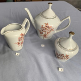  Jogo De Café E Leite De Porcelana Pozzani
