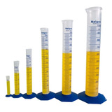  Kit. Proveta Plástica 10, 50, 100, 250, 500 E 1000 Ml