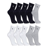 Kit 10 Pares Meia Lupo Cano Médio Masculina Atacado Original