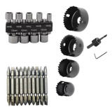  Kit 10 Ponteiras + Kit Serra Copos + 9 Soquetes 5 A 13mm