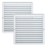  Kit 2 Grades De Ventilação Quadrada De Plástico 20x20 Cm
