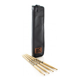 Kit 2 Pares Baquetas 7a Batera Clube E Bag Preto Combo 01