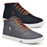 Kit 2 Tenis Masculino Barato Sapatenis Casual Cano Alto