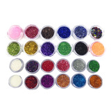  Kit 24 Glitter Para Maquiagem Pigmentado Carnaval Fino Make