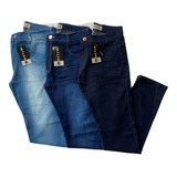 Kit 3 Calça Jeans Masculina Slim Com Lycra Elastano Original