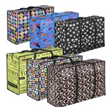  Kit 3 Sacola Bolsa Feira Grande Sacoleira Mudança 90x60x30