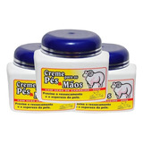  Kit 3x Creme Pés & Mãos Com Sebo De Carneiro San Jully 240g