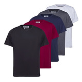  Kit 5 Camiseta Camisa Masculina Basica Algodão Premium Top
